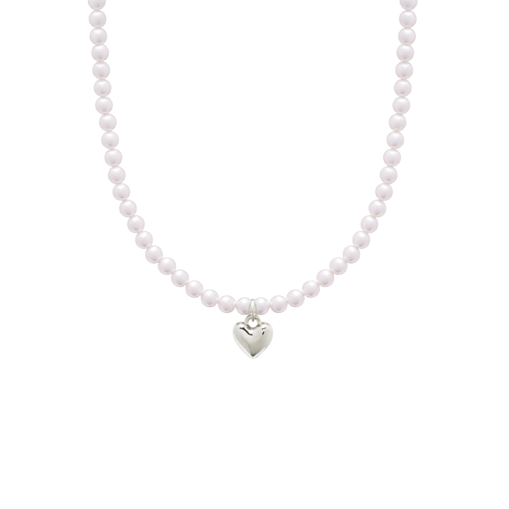 Tiny Heart Pearl Necklace