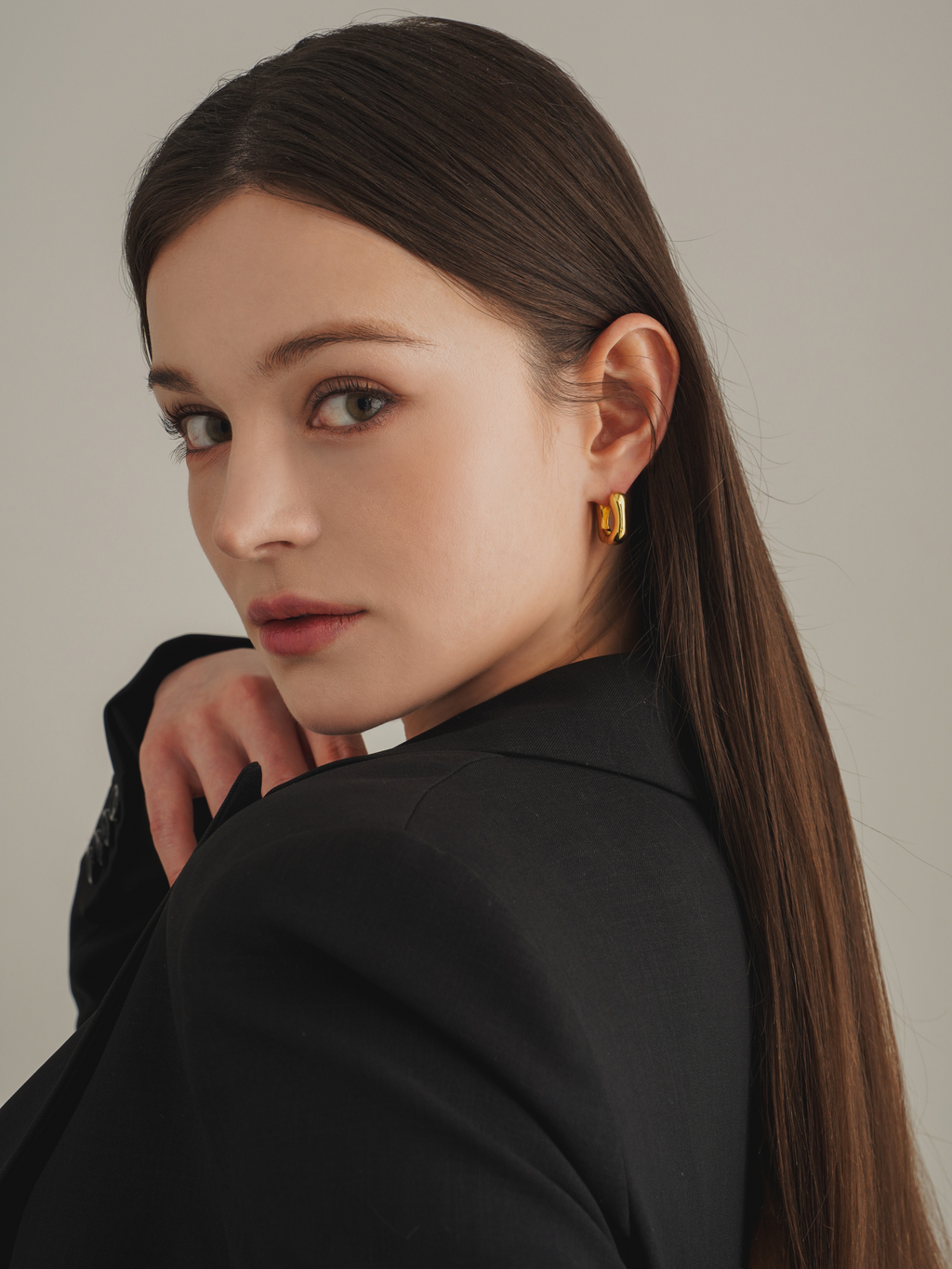 Square Bold Hoop Earrings