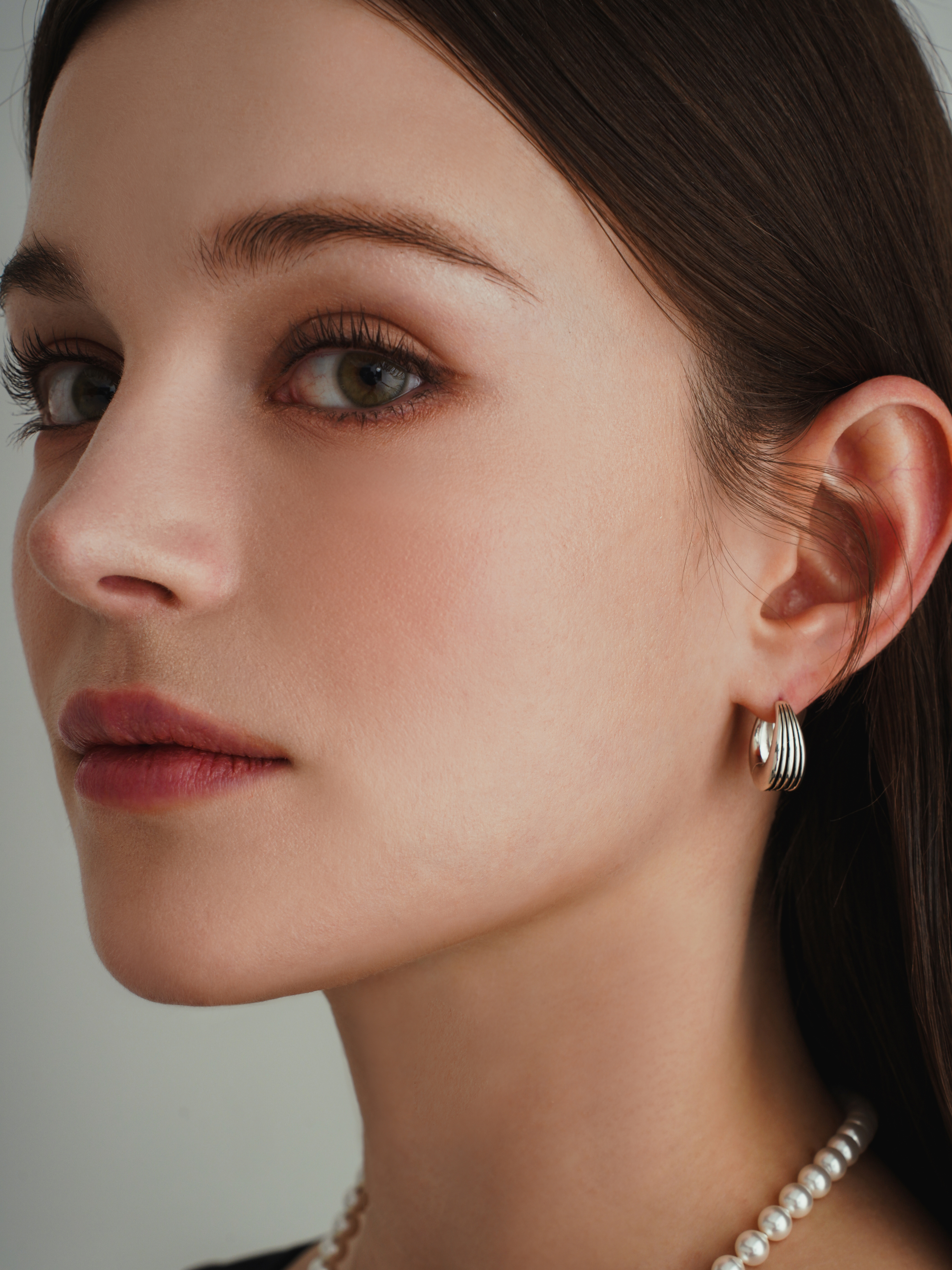 Round Striped Earrings