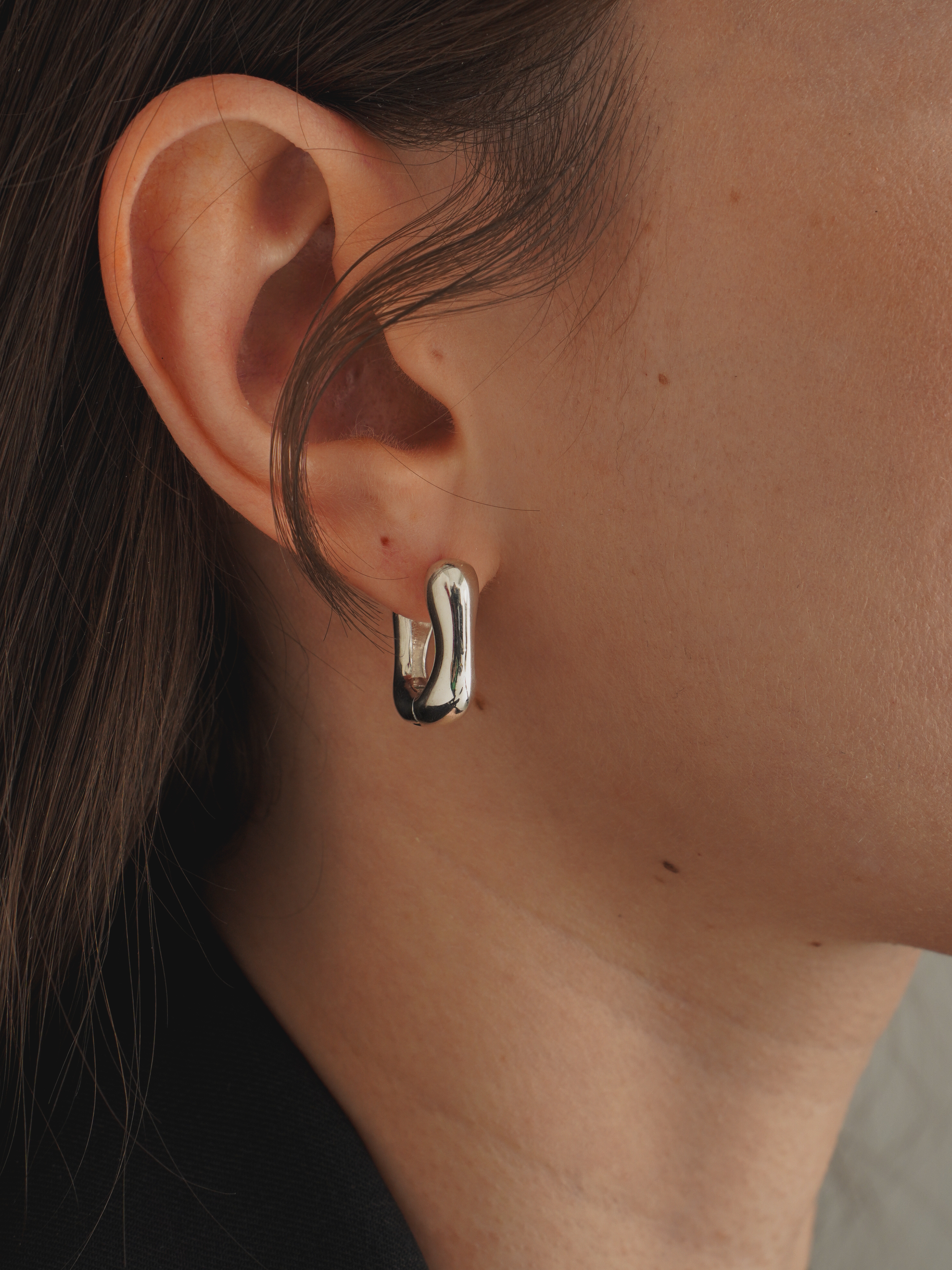 Square Bold Hoop Earrings
