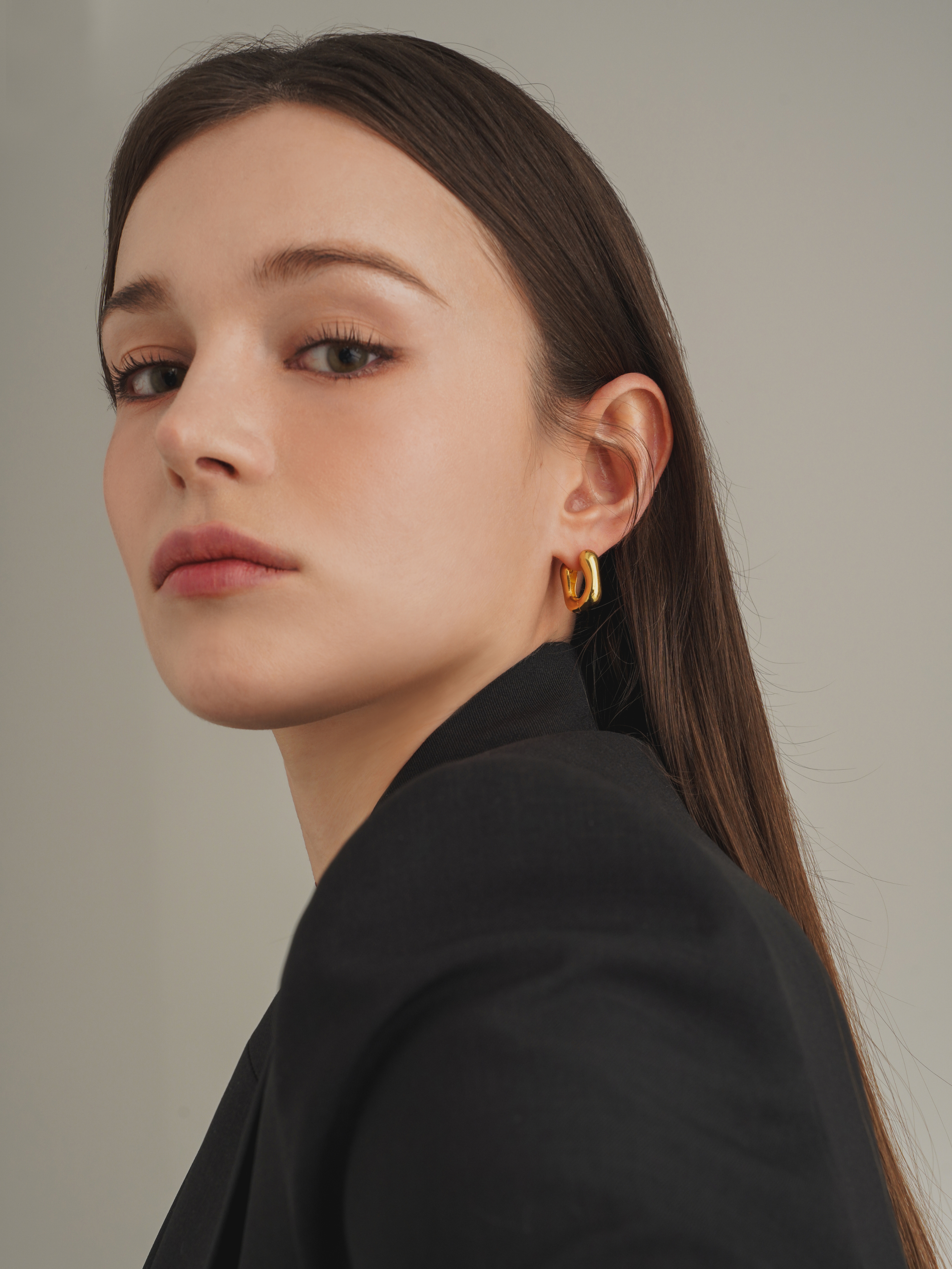 Square Bold Hoop Earrings