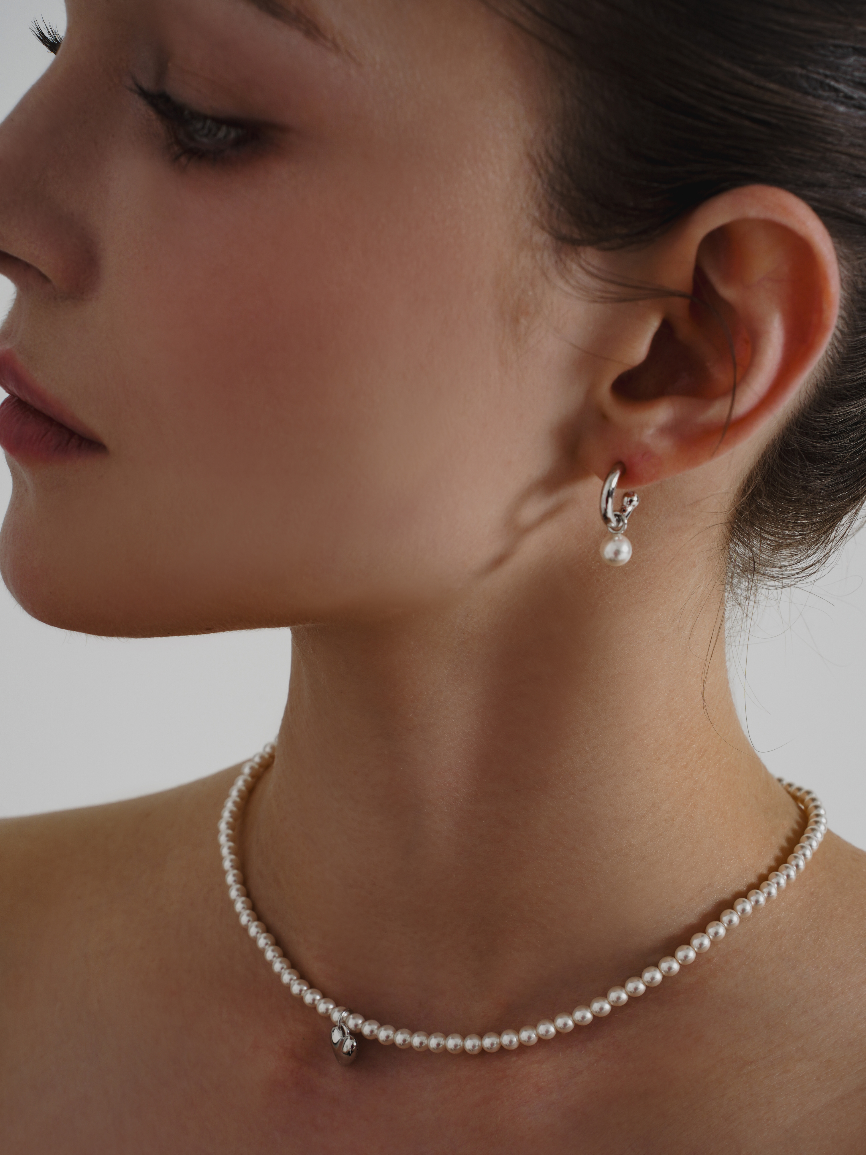 Tiny Heart Pearl Necklaces