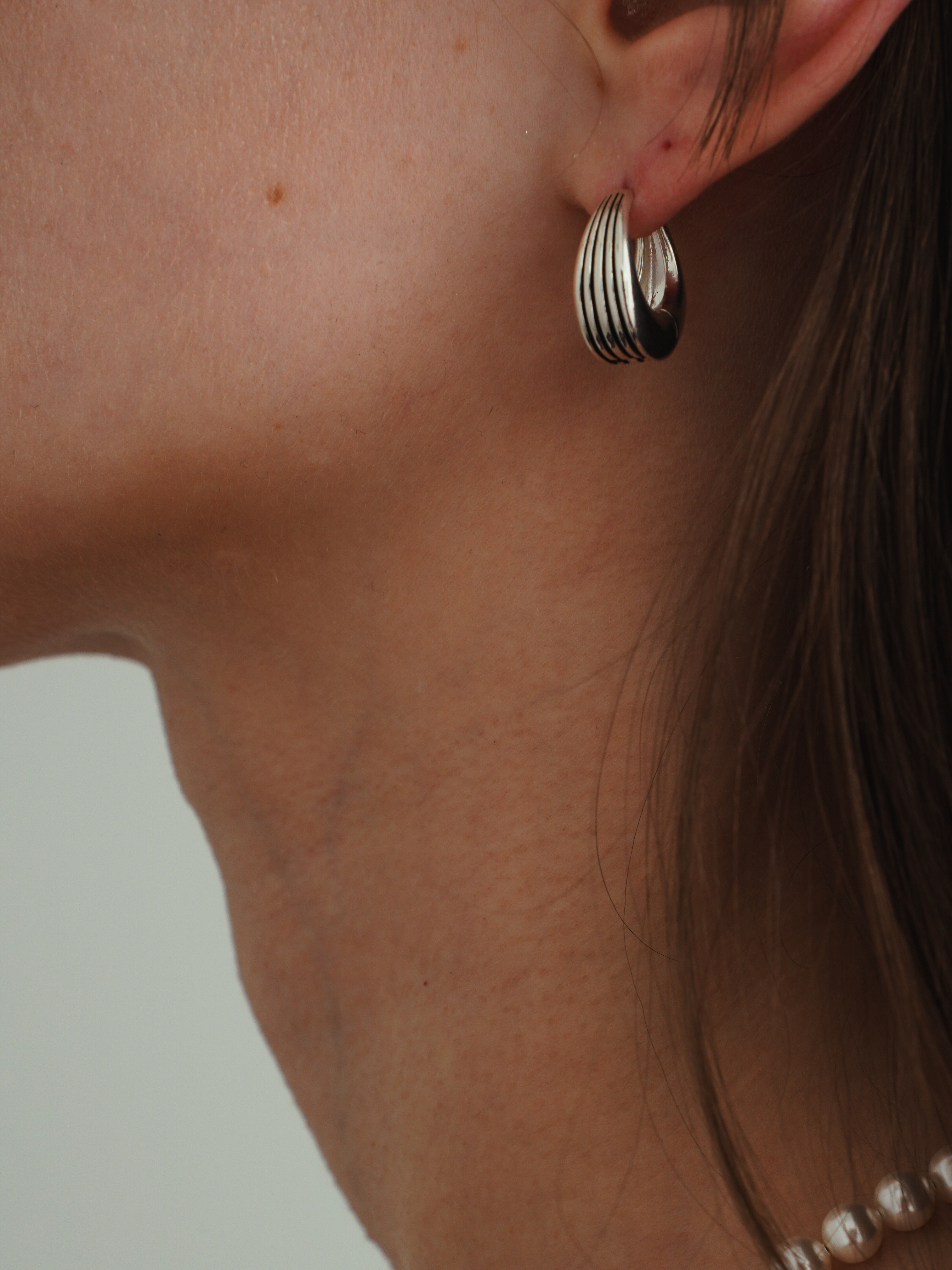 Round Striped Earrings