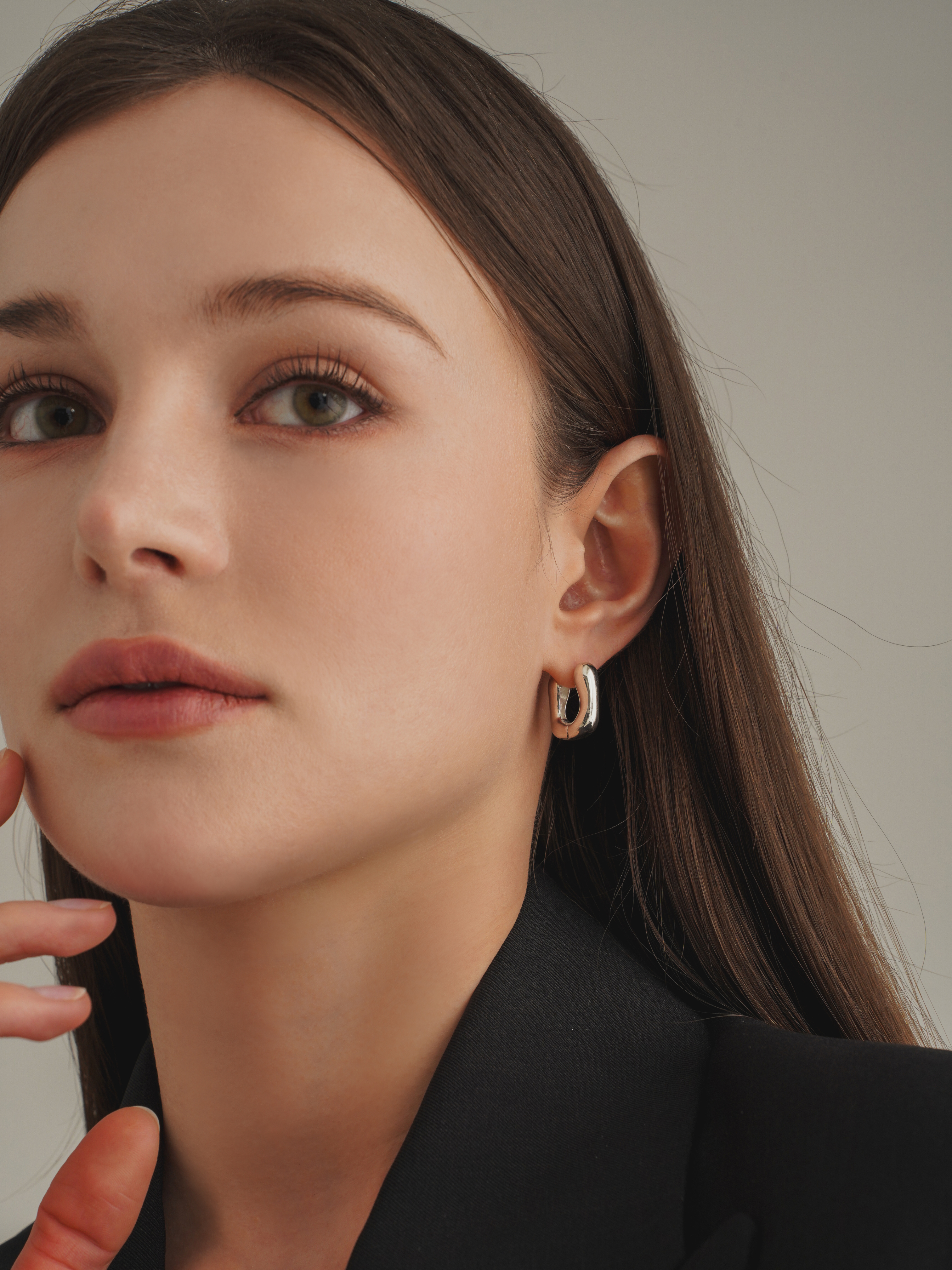 Square Bold Hoop Earrings