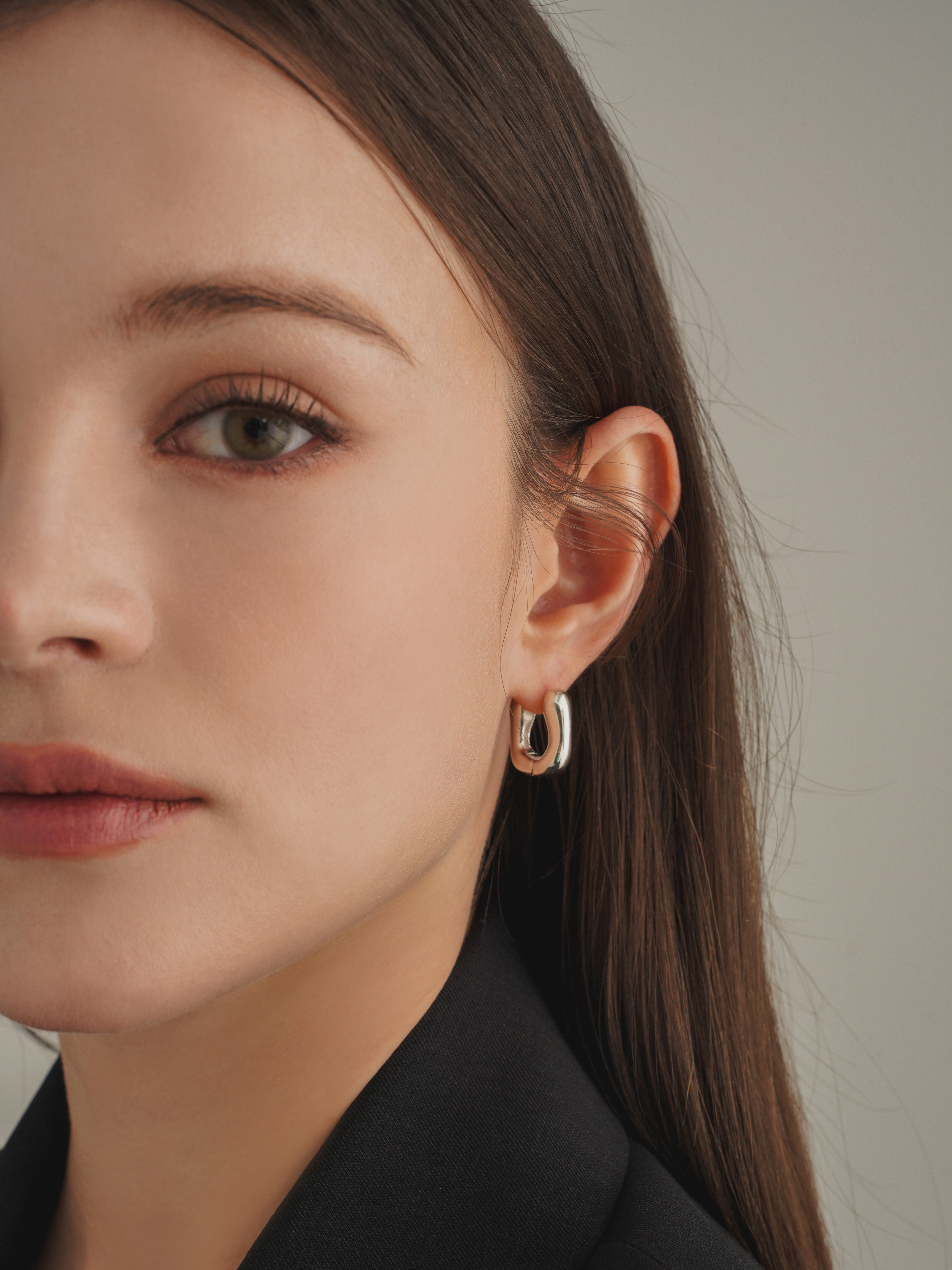 Square Bold Hoop Earrings