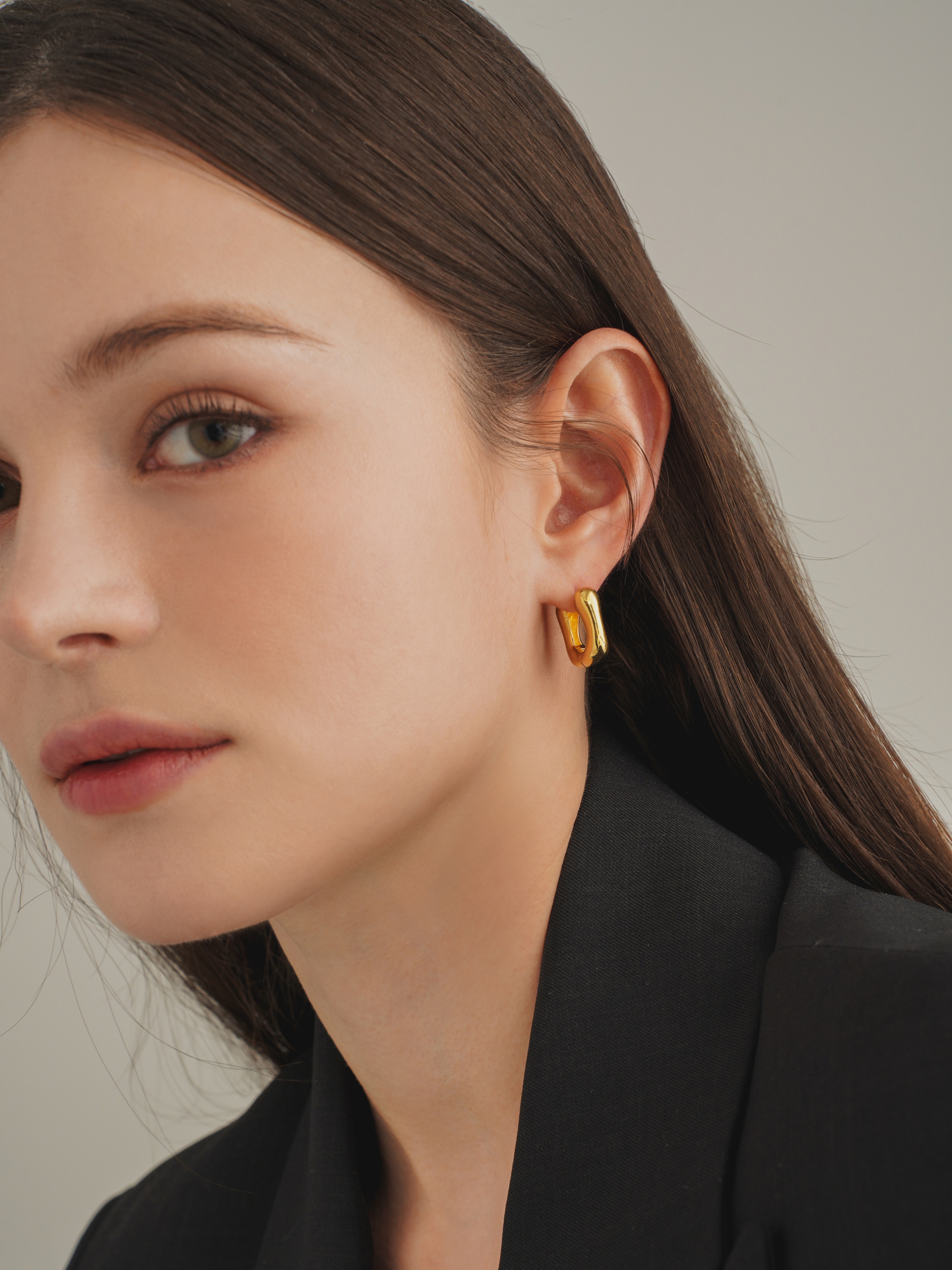 Square Bold Hoop Earrings