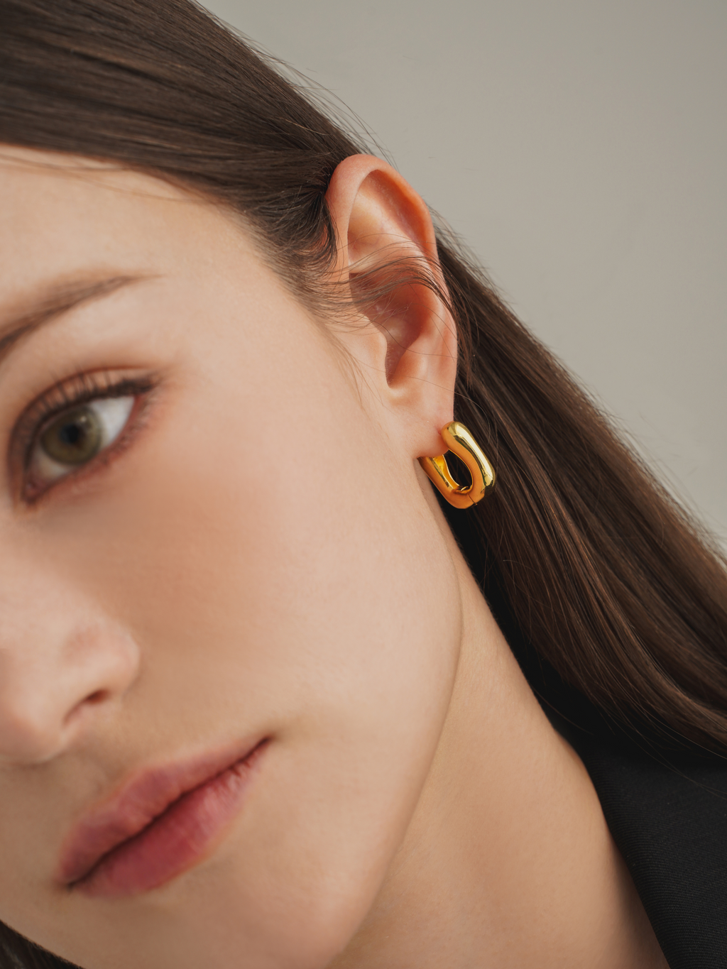 Square Bold Hoop Earrings